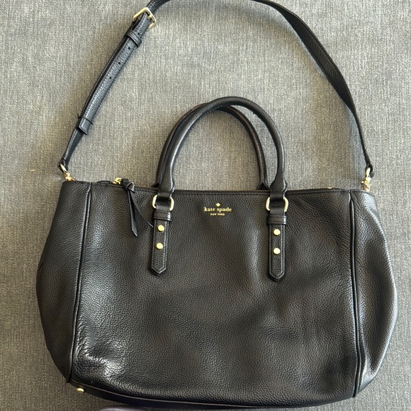 kate spade Handbags - Kate Spade Black Satchel with Gold Hardware